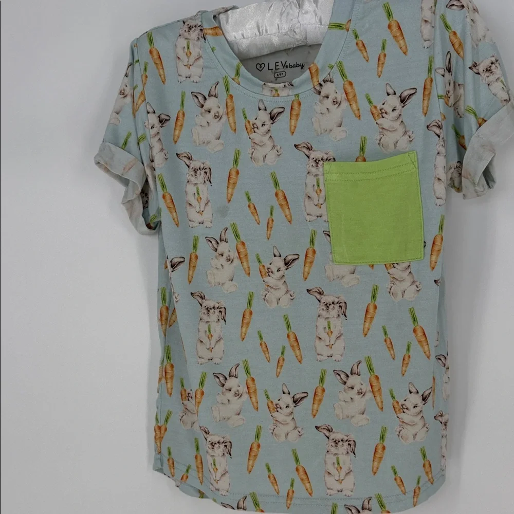 Lev Baby Tee Pete Tshirt  and Lime Pocket - 2/3T